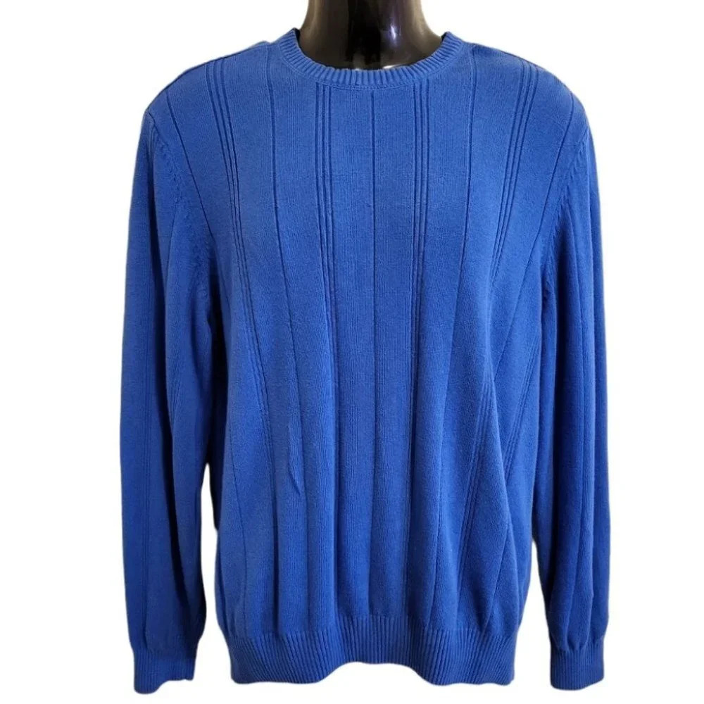 John Ashford Men's Sweater (Size M)blu